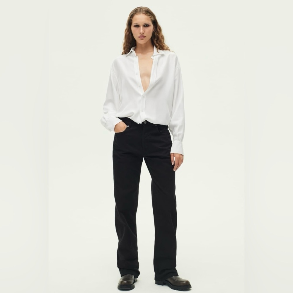 NWT Zara HIGH-WAISTED RELAXED ZW JEANS Size 27 or Size 4
